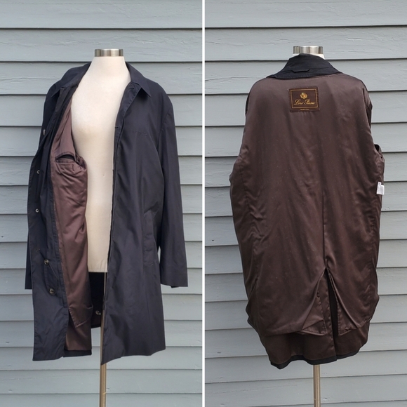 Loro Piana Italy x NetJets Luxury Black Storm System Twenty Trench Coat Overcoat - Picture 4 of 7